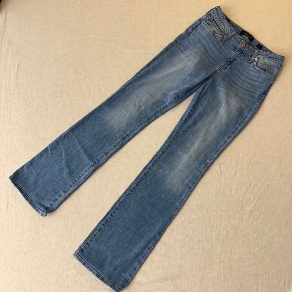 Lucky Brand Lolita Boot Calcasieu Lake Candiani Denim Jeans Blue 4/27